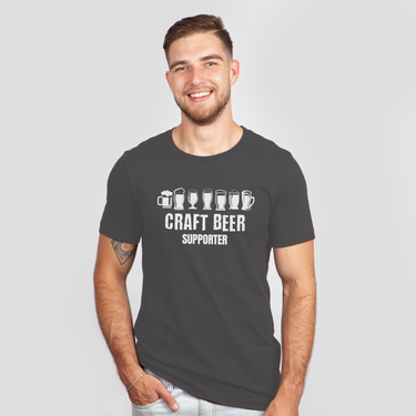 craft beer supporter dark gray shirt